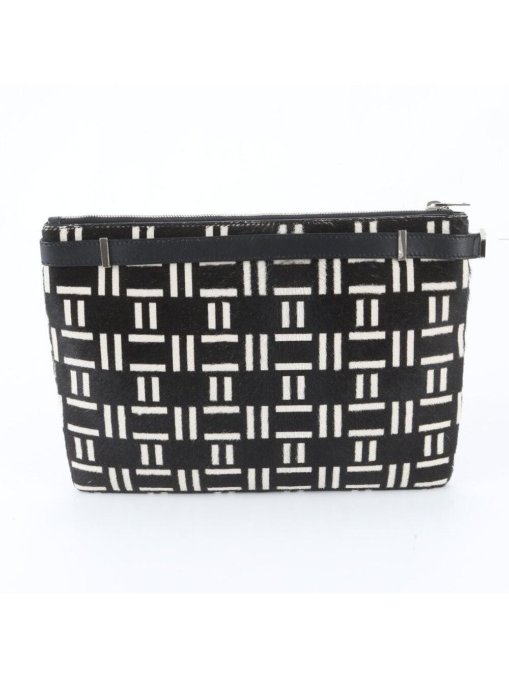 Balenciaga Calf Hair Leather Clutch Pouch Business